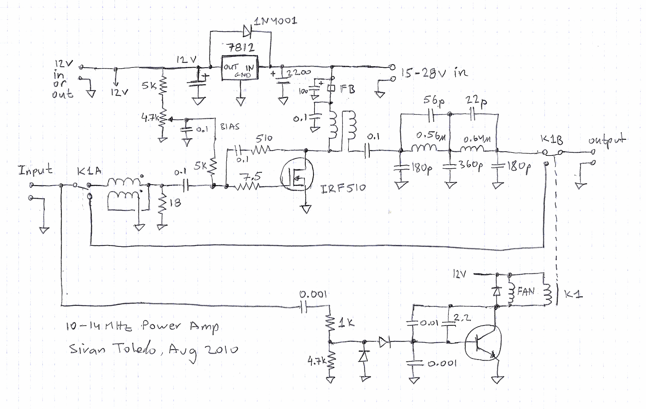 a 16w linear amplifier – Circuit Schematic
