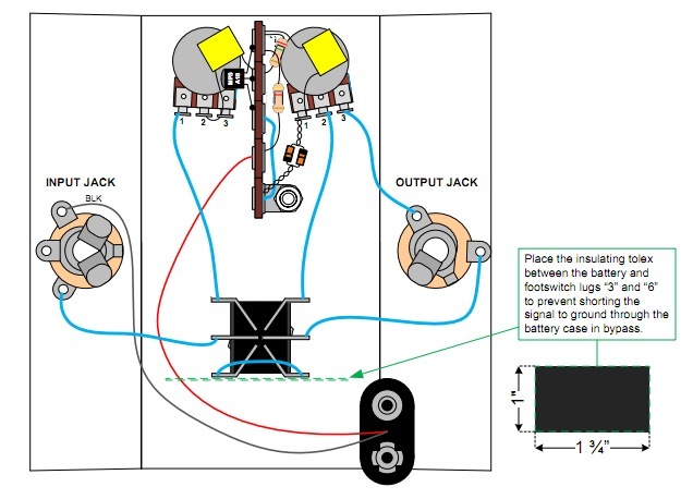 hand wired overdrive pedal – Circuit Schematic