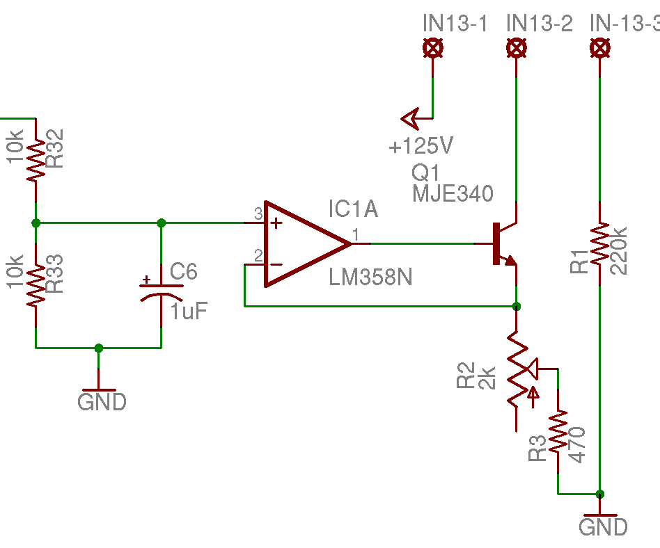 nixie music visualizer – Circuit Schematic