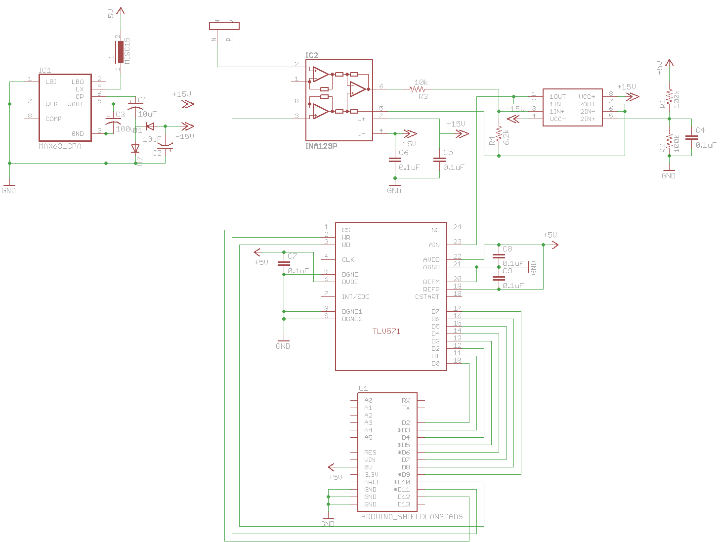 arduino based digital oscilloscope – Circuit Schematic