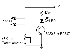 Pot  plant water tester circuit