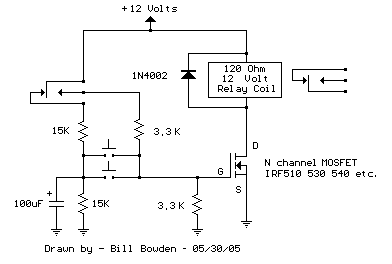 MOSFET Toggle Relay circuit