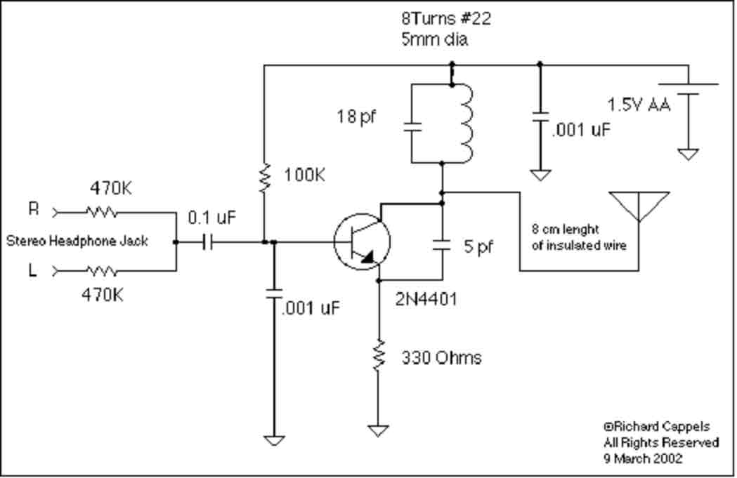 15v battery operated fm – Circuit Schematic