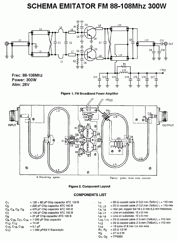 300w rf power amplifier circuit – Circuit Schematic