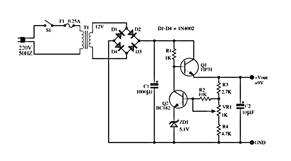 6 - 12 Volt Adjustable Power Supply Circuit Schematic Diagram – Circuit Schematic