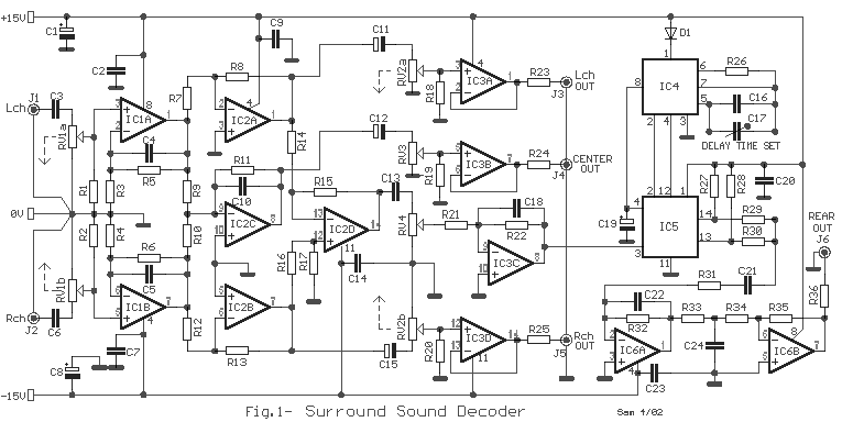 audio surround decoder circuit diagram – Circuit Schematic