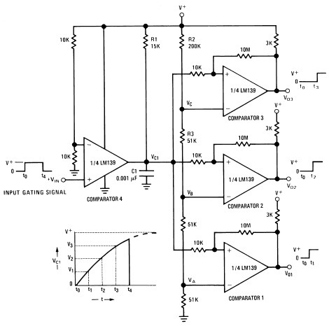 LM139 Measure delay generator Schematic Diagram