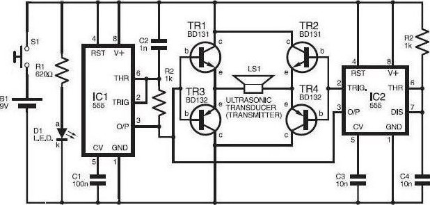cat and dog repellent circuit