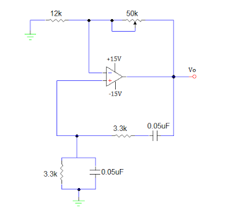 OP AMP SINE WAVE GENERATOR CIRCUIT