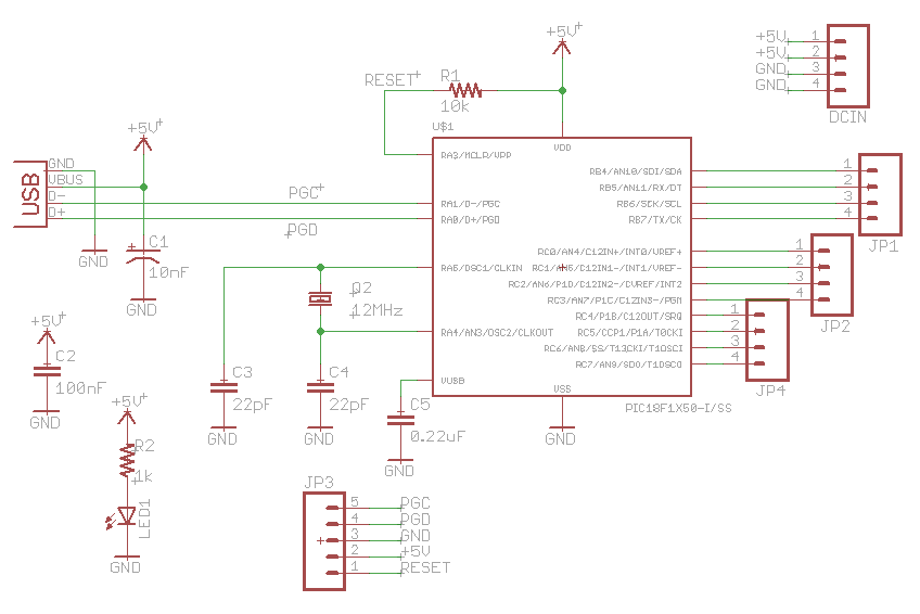 USB Development Board – Circuit Schematic