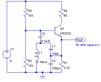 NPN Colpitts oscillator base coil – Circuit Schematic