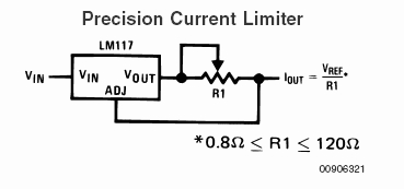 Schematic for voltage regulation via lm317 circuit