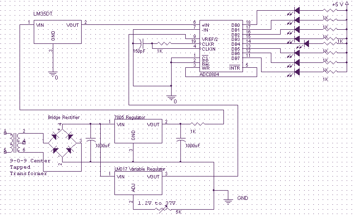 Temperature Sensor with Digital Output circuit
