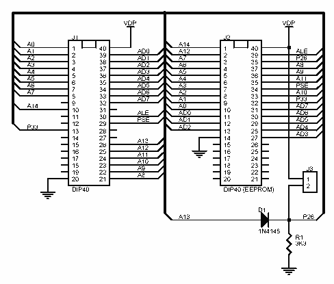 EEprom programmer for ATMEL 89 Series – Circuit Schematic