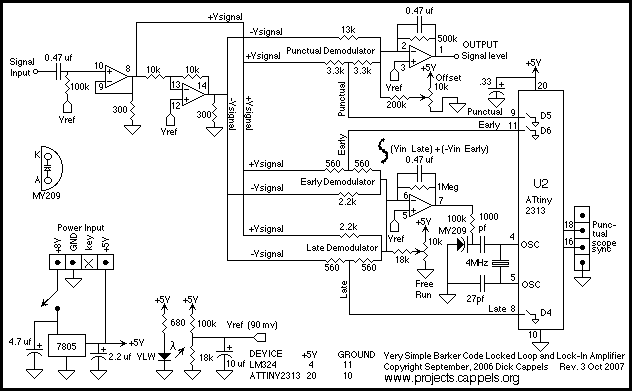 Locked Loop Synchronous Demodulator – Circuit Schematic