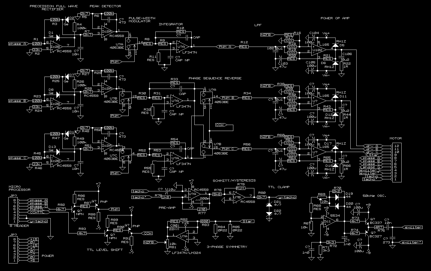 SP10 motor controller circuit