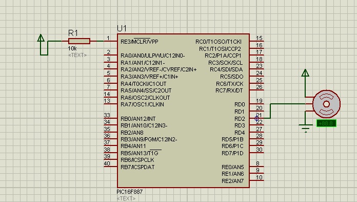 servo motor control with microcontroller circuit