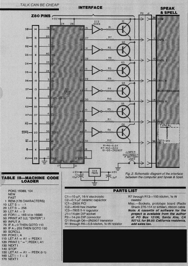 speak spell – Circuit Schematic