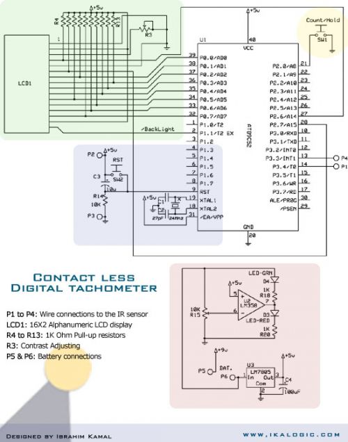 tachometer c code – Circuit Schematic
