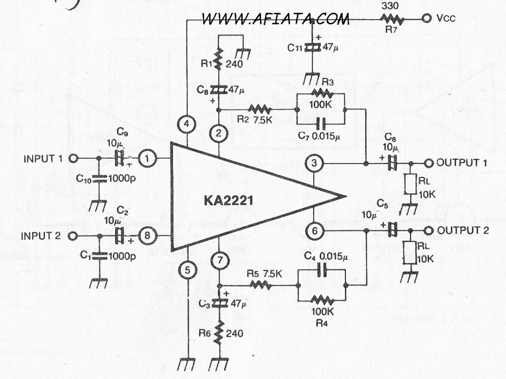 audio amplifier circuit board circuit