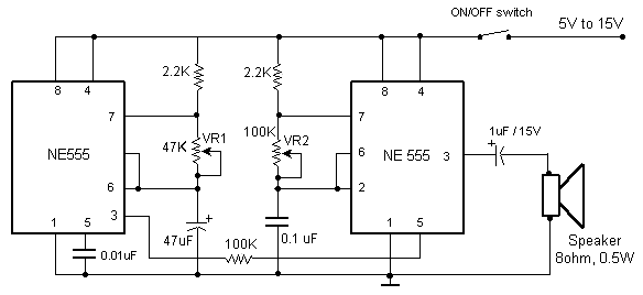 alarm door bell circuit using ne555 part 1 – Circuit Schematic