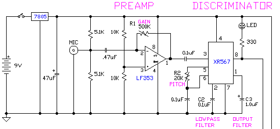 electret microphone amplifier circuit diagram – Circuit Schematic