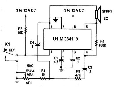 mini audio amp circuit – Circuit Schematic