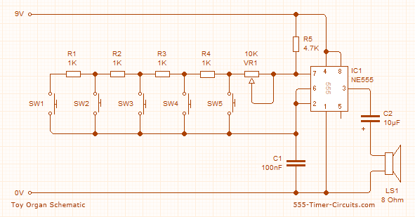 toy organ – Circuit Schematic