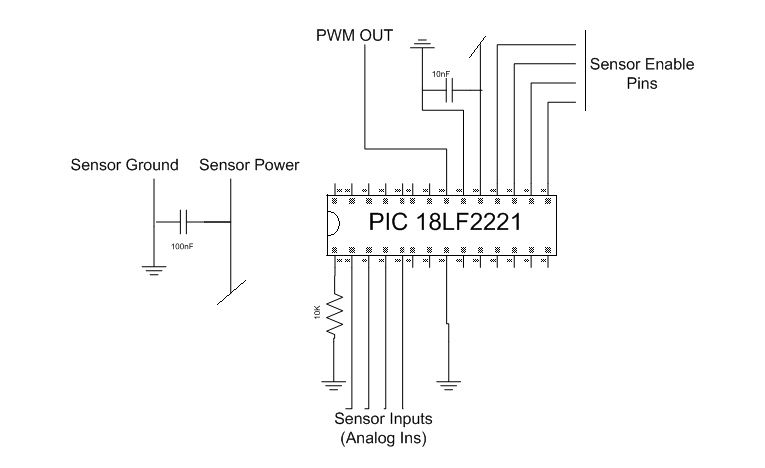 maze robot sensor integration circuit
