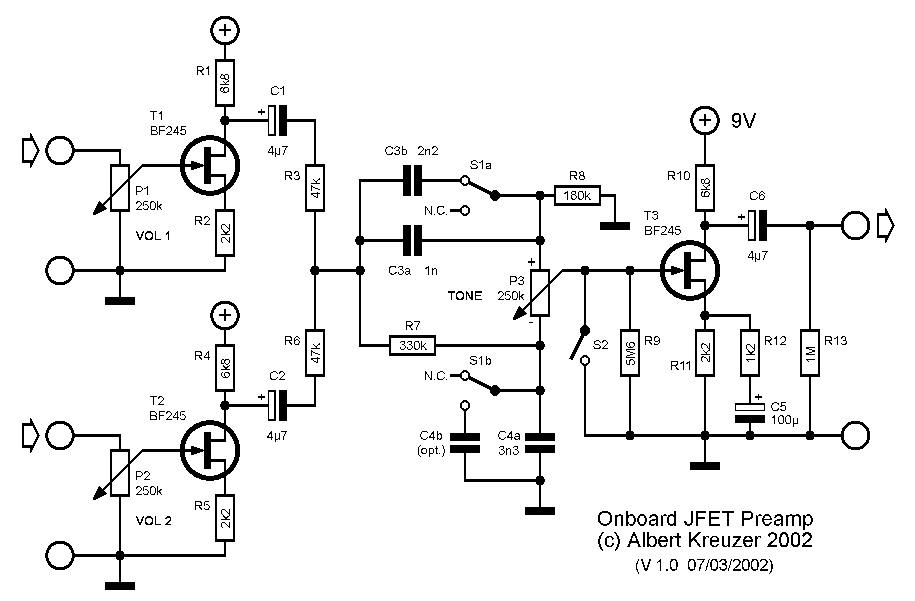 preamp onboard – Circuit Schematic