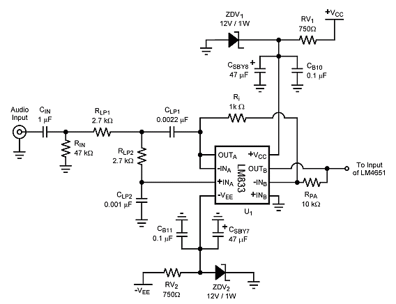 amplifier electronic circuits audio amp schematics 170w lm4651 lm4652