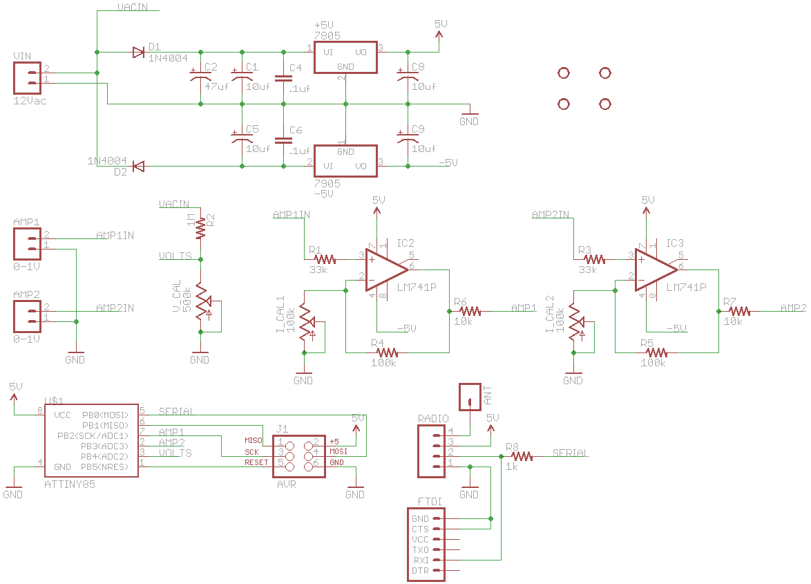 not so tiny power meter – Circuit Schematic