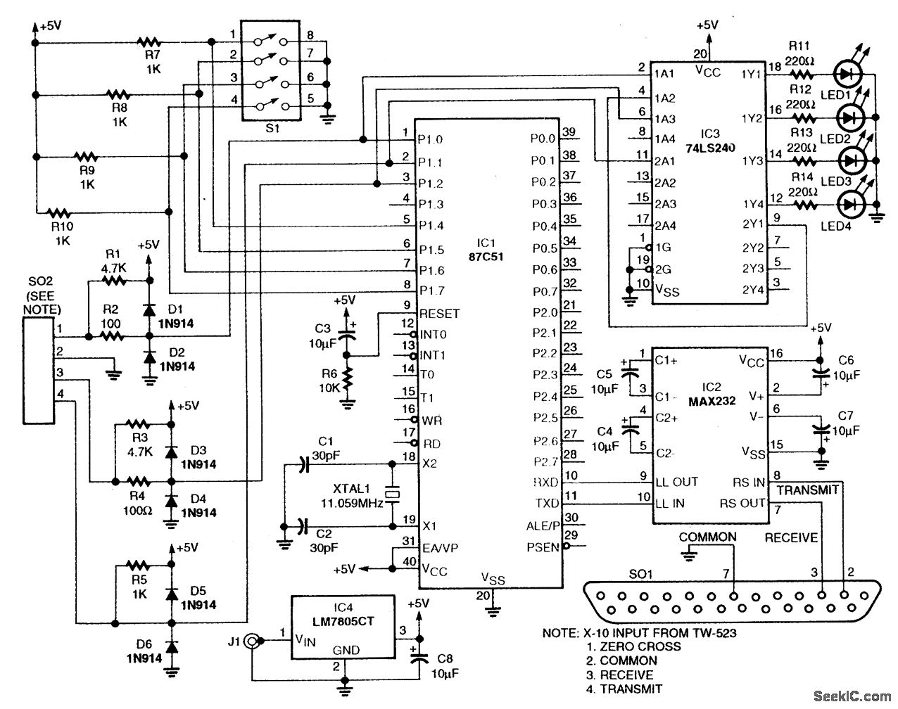 87C51 Selling Leads circuit