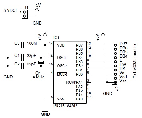 pic LM032 circuit