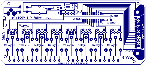 PC 8Way Relay Board – Circuit Schematic