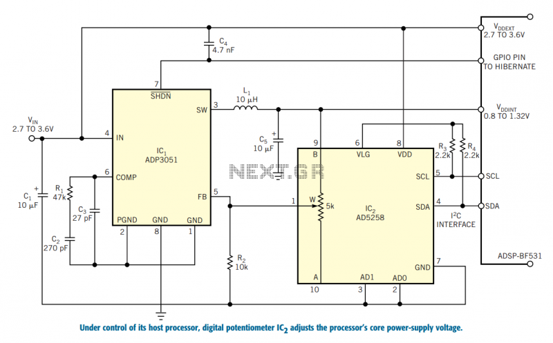 Control a processors power supply in real time circuit