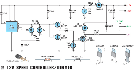 12v speed controllerdimmer circuit