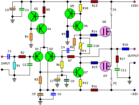 25 watt audio amplifier circuit