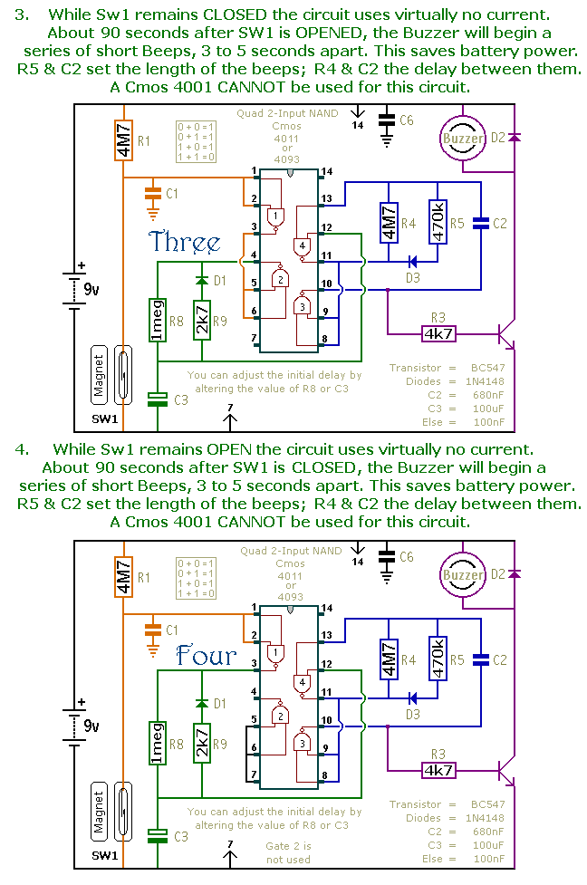 dozen small cmos alarm circuits circuit