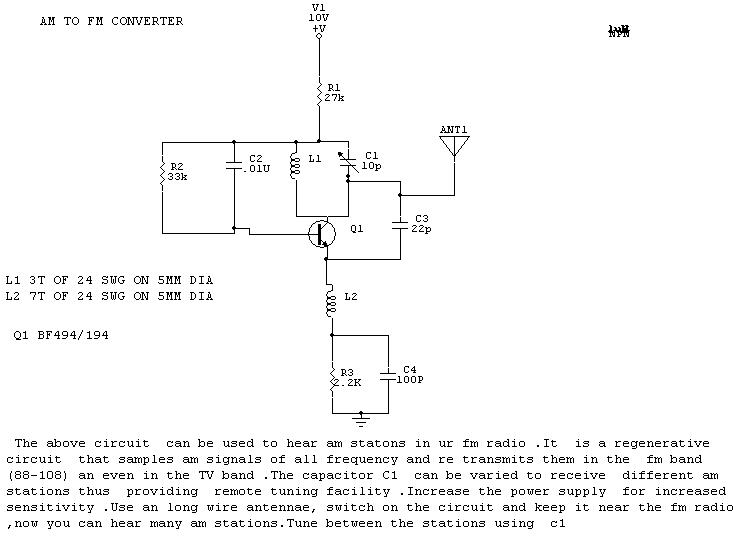 am to fm converter – Circuit Schematic