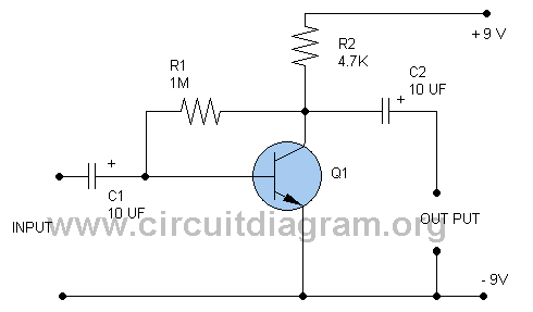 audio preamplifier – Circuit Schematic