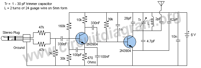 mp3 fm transmitter circuit