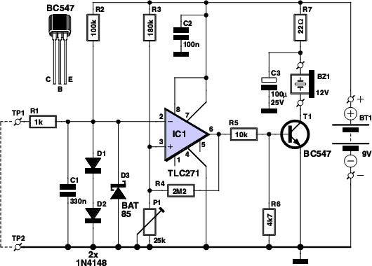 components voltage tester circuit schematic – Circuit Schematic