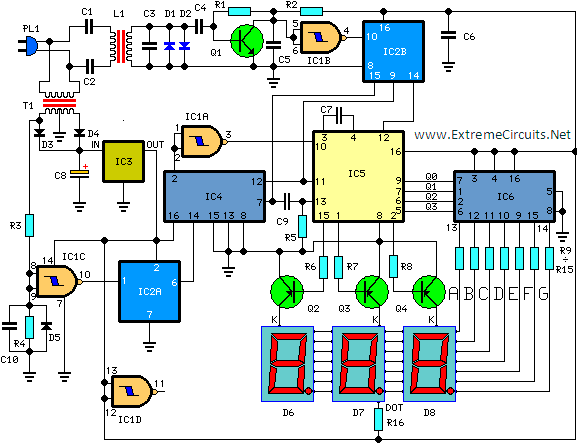 digital remote thermometer – Circuit Schematic