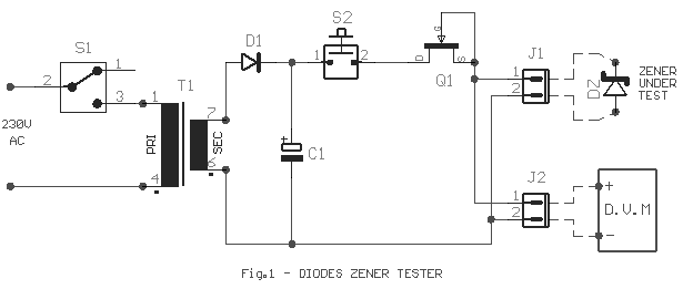 diode zener tester – Circuit Schematic