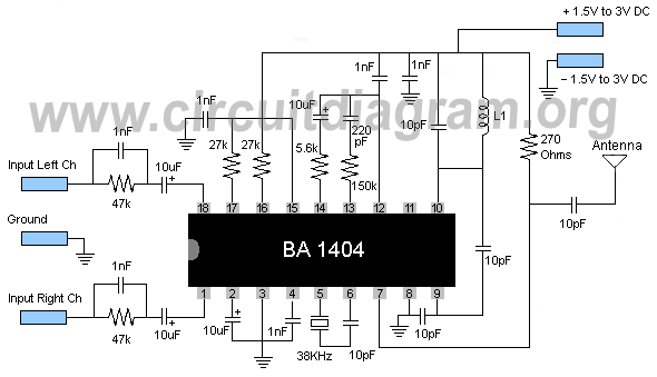fm stereo transmitter circuit