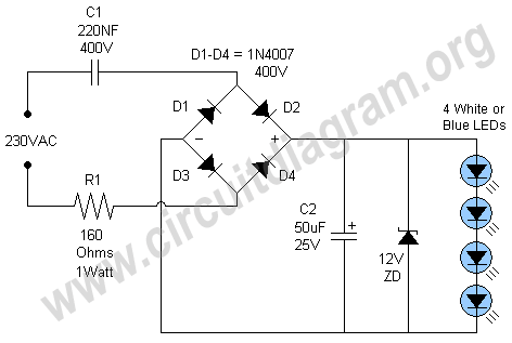 led night light lamp circuit