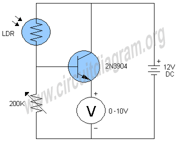 light intensity meter – Circuit Schematic