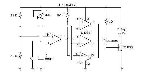 low voltage high current time delay circuit