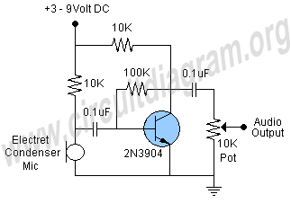 microphone preamp circuit – Circuit Schematic